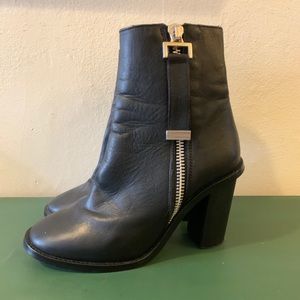 Black heeled boots